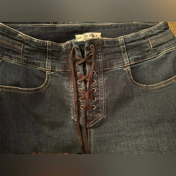 WE THE FREE People CURVY Anthropologie 31 High Rise Lace Up Fly Stretch Corset - Picture 2 of 10